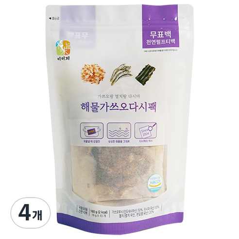 석하 해물가쓰오다시팩, 16g, 4개