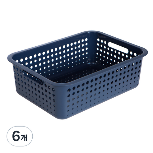 마이룸 아이바스켓 중 16.5L, 네이비, 6개