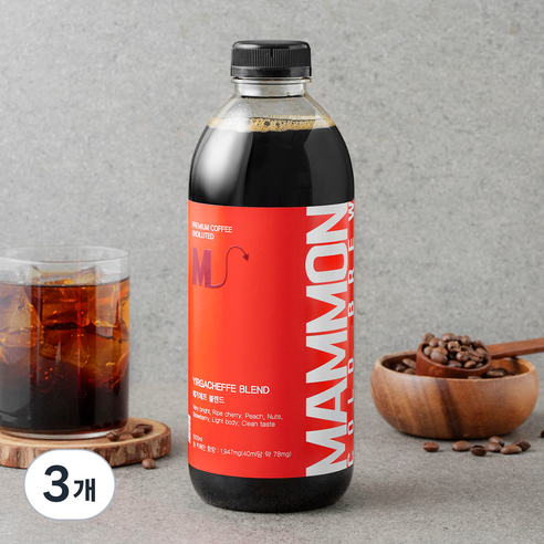 훔볼트 마몬 예가체프 블렌드 콜드브루 커피원액, 3개, 1L
