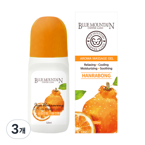 블루마운틴 아로마 마사지겔 제주한라봉, 120ml, 3개