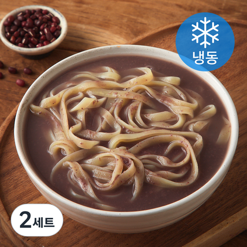 푸드컨테이너 팥물 800g + 칼국수 190g 세트 (냉동), 990g, 2세트