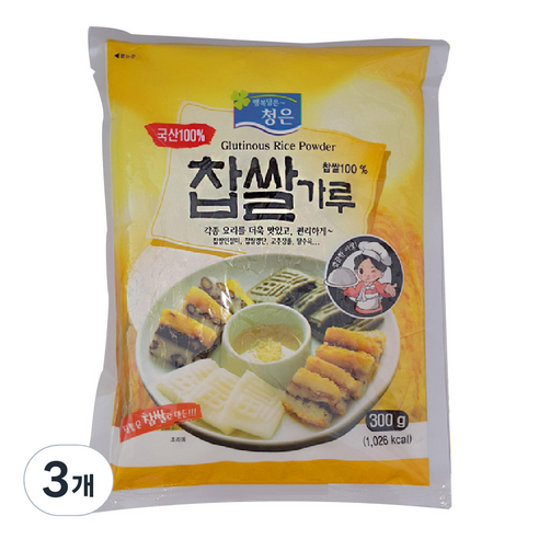 청은에프엔비 국산 찹쌀가루, 300g, 3개