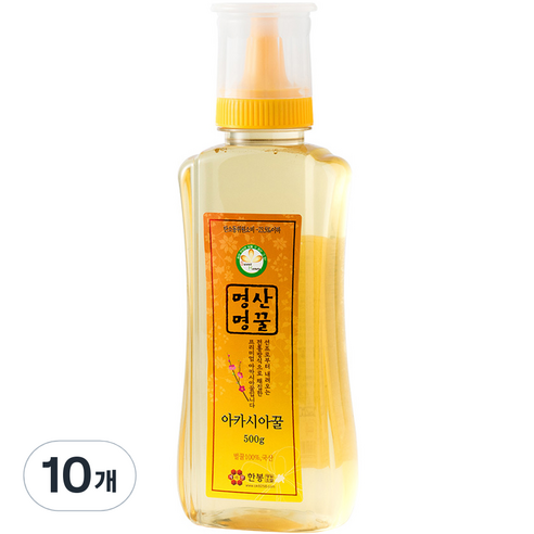 지리산한봉영농조합 국내산 아카시아 명산명꿀, 500g, 10개