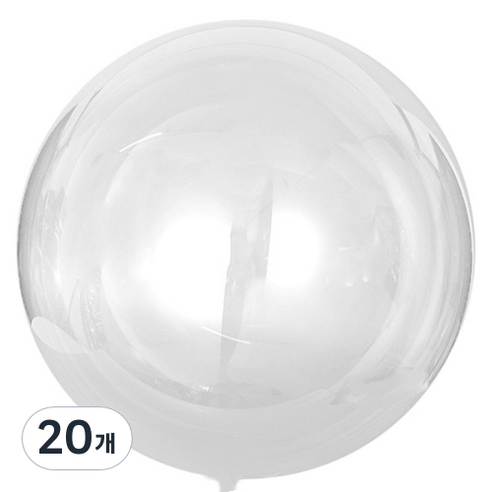 이모쿠비 투명 버블 풍선 PVC 클리어 90cm, 20개