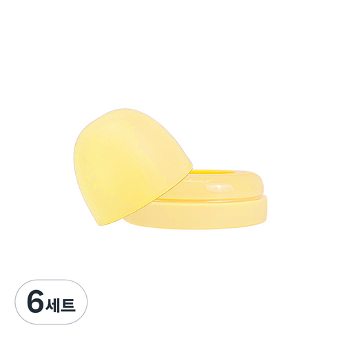 유비맘 시그니처 빨대컵 뚜껑세트, 6세트, 뚜껑+스크류(링), 바나나