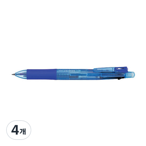 제브라 사라사 멀티펜 3+S SJ3, 블루, 4개