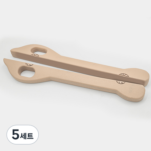 리버폭스 차량용 폴리우레탄 카시트 사이드 틈새 쿠션 세트, 베이지, 5세트