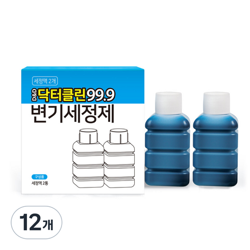 디앤디 닥터클린 99.9 리필용 변기세정액, 100ml, 12개