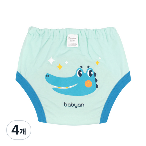 베이비앙 5중 방수 배변훈련팬티, 악어씨, 4개