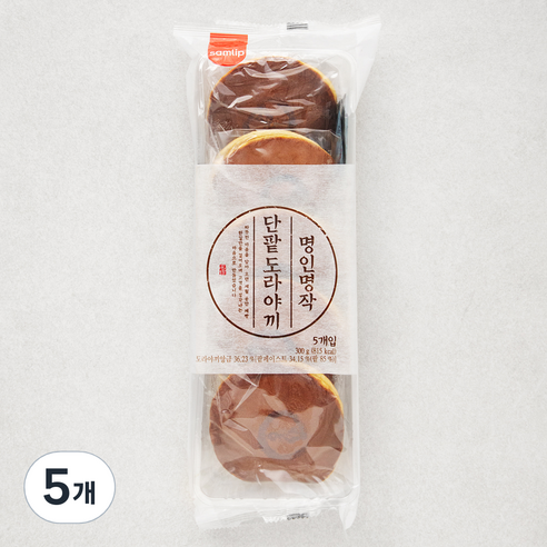 삼립 명작 단팥 펜케익 5개입, 300g, 5개