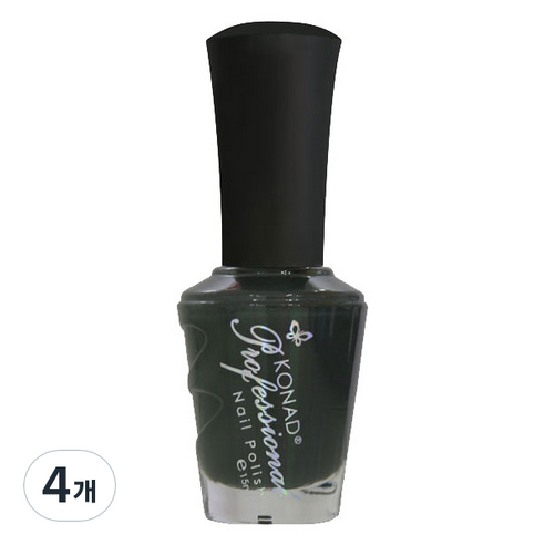 코나드 프로페셔널 레귤러 네일 폴리쉬 15ml, 다크그레이, 4개