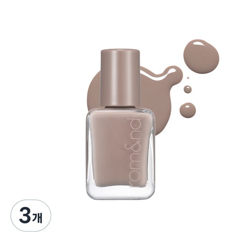 롬앤 무드 페블 네일 컬러 매니큐어 7ml, 01 누 페블, 7g, 3개