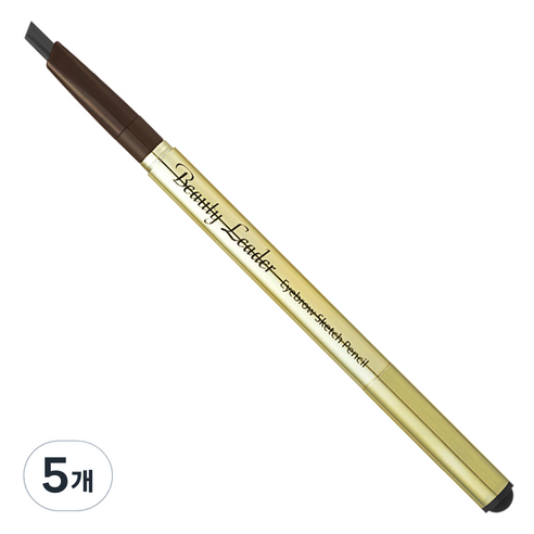 뷰티리더 아이브로우 스케치 펜슬 0.35g, 01호 검정색, 5개