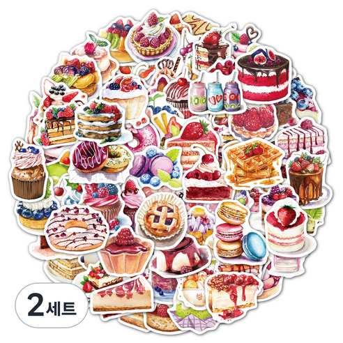리빙홈디테일 캐리어 노트북 여행 방수 스티커 100p 세트, 타입Z, 2세트