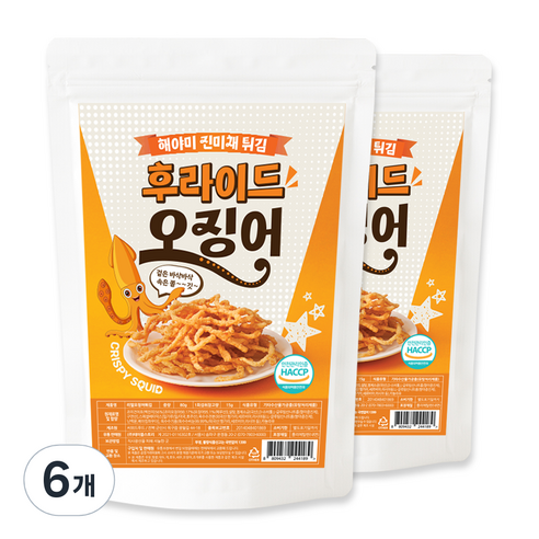 해야미 후라이드 오징어 튀김, 80g, 6개