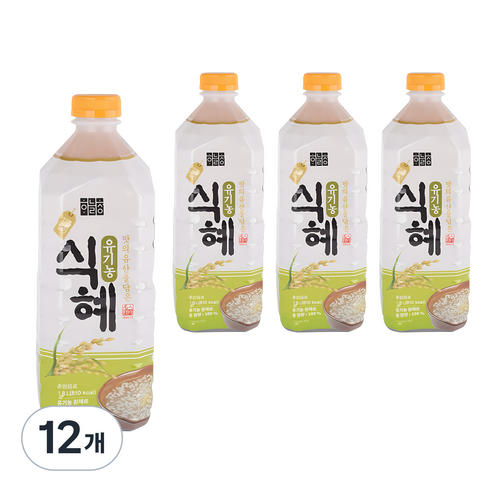 하늘청 유기농 식혜, 1.8L, 12개