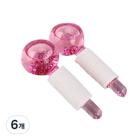 제이알유 다용도 쿨 마사지 도구, 핑크, 6개