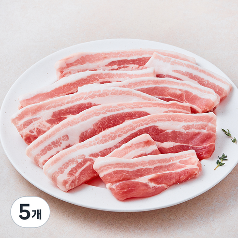 미국산 삼겹살 구이용 (냉장), 5개, 1kg