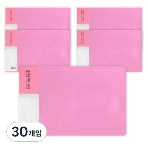 레드루프 PP 레버화일 A5 세금철, 핑크, 30개입