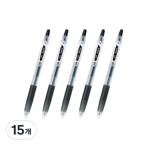 파이롯트 주스 젤잉크펜 1.0mm LJU-10M, 블랙, 15개