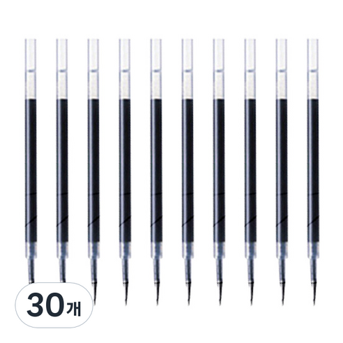 제브라 리필 UK 볼펜심 0.7mm, 블랙, 30개