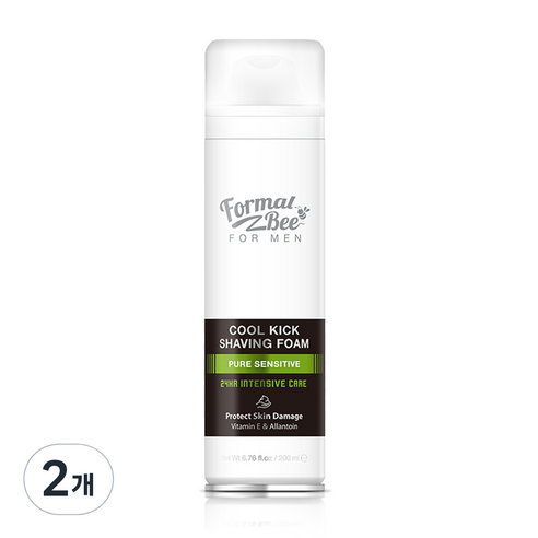 포멀비 포맨 쿨킥 쉐이빙폼 퓨어 센서티브, 200ml, 2개