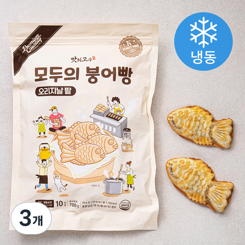 맛의고수 모두의 붕어빵 오리지날 팥 70g x 10개입 (냉동), 3개, 700g