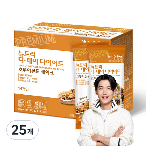 뉴트리디데이 다이어트 호두아몬드 쉐이크 14p, 350g, 25개