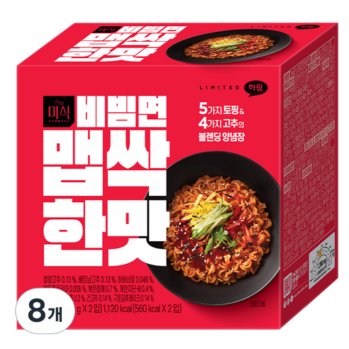 더미식 비빔면 맵싹한맛 140g, 16개