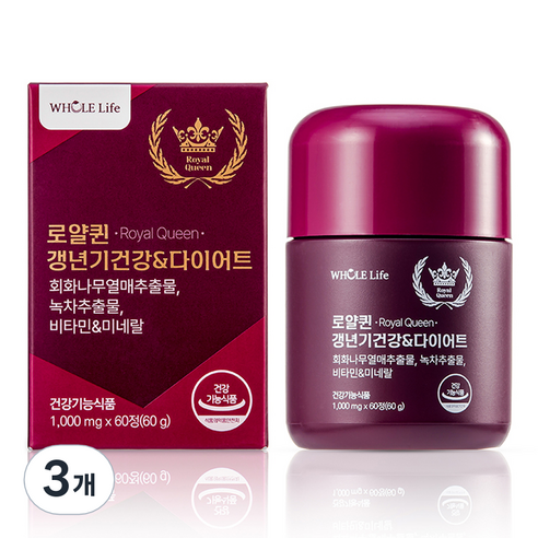 WHOLELIFE 로얄퀸 갱년기건강&다이어트 60g, 60정, 3개