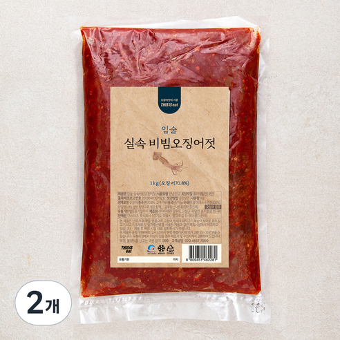 입술 실속 비빔오징어젓, 1kg, 2개