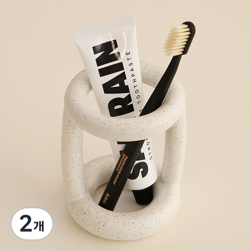 달팽이리빙 몽글몽글 칫솔꽂이 L, 오레오, 2개