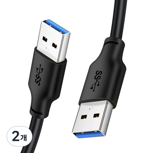 케이블타임 USB3.0 A타입-A타입 연장 케이블 Max 5Gbsp CA10, 2개, 1m