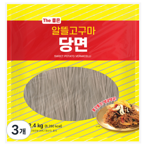 이엔푸드 알뜰 고구마 당면, 3개, 2.4kg