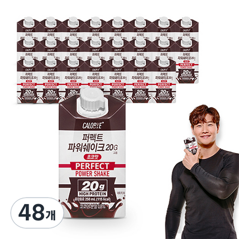 칼로바이 퍼펙트 파워쉐이크 초코맛 20g, 48개, 250ml