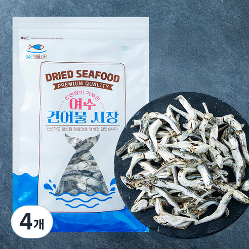 여수 건어물 시장 멸치 국물용, 4개, 300g