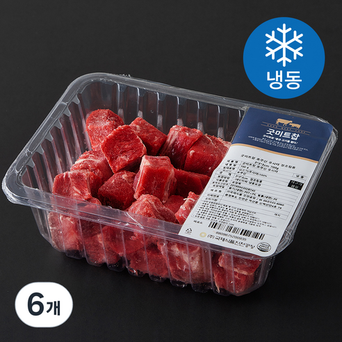 굿미트찹 호주산 우사태 장조림용 3 x 3 x 3 cm (냉동), 700g, 6개