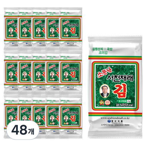 영신식품 소문난 서천 재래김, 4g, 48개