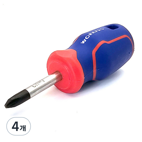 워크프로 전공 십자 드라이버 ph2 x 38mm WP221034, 4개