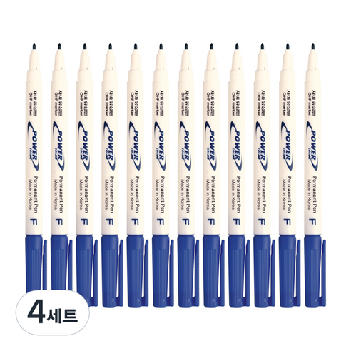 자바펜 파워 유성펜, 파랑, 48개