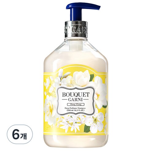 부케가르니 딥퍼퓸 샴푸 일랑일랑향, 500ml, 6개