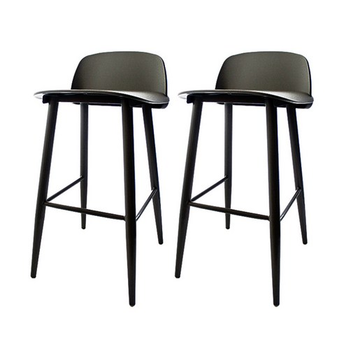 영가구 너드 홈바의자 70cm 2p, 블랙