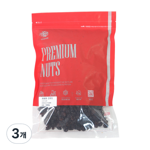 다다모마켓 건포도, 1000g, 3개