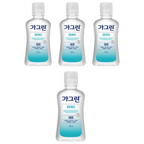 가그린 제로 구강청결제, 100ml, 4개