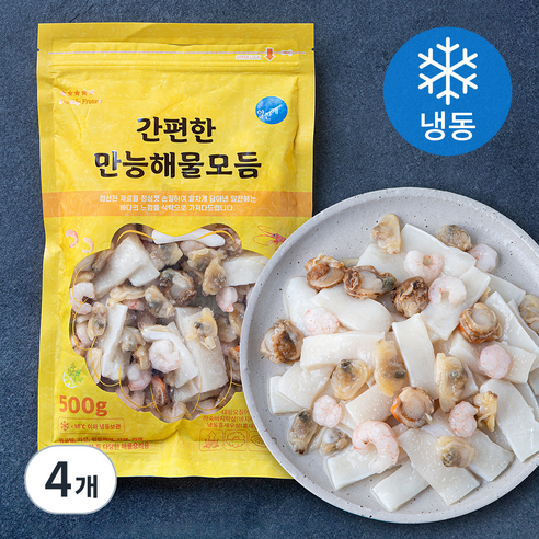 알찬해 간편한 만능 해물모듬 (냉동), 500g, 4개