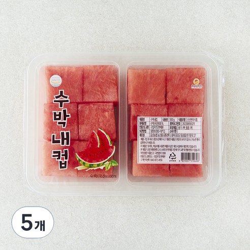 수박 내컵, 500g, 5개