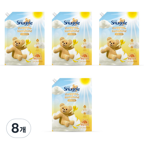 스너글 햇빛건조향 허거블 선샤인 섬유유연제, 1.5L, 8개