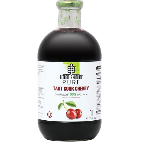 조지아스내추럴 유기농타트체리 1 000ml 착즙 진액 2병세트, 1L, 2개