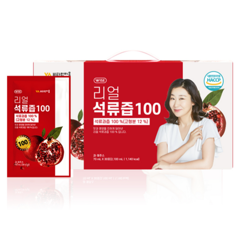 비타민마을 리얼 석류즙 100, 30개, 70ml 건강즙/음료 비타민마을 리얼 석류즙 100, 30개, 70ml 건강즙/음료