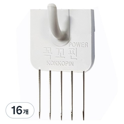 꼭꼬핀 국내 제조 파워 U자형, 화이트, 16개